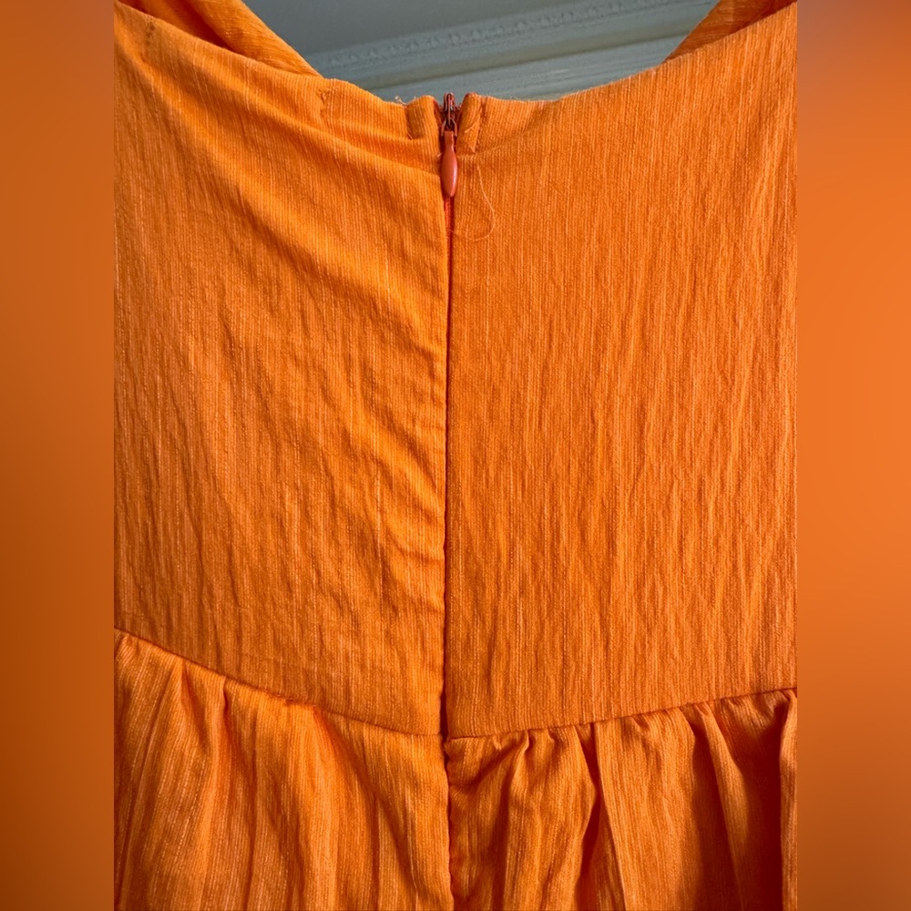 DeDe Orange Sleeveless Ruffle Dress - Picture 4 of 4